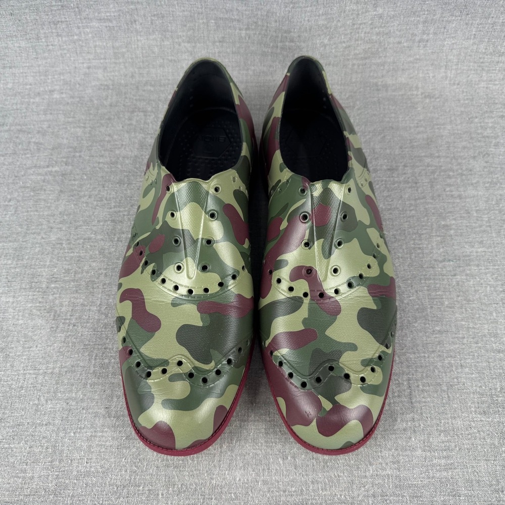 BiiON Oxford Wingtip Golf Shoes Men's Size 10 Camo Spikeless Slip On Brogue - Picture 3 of 9